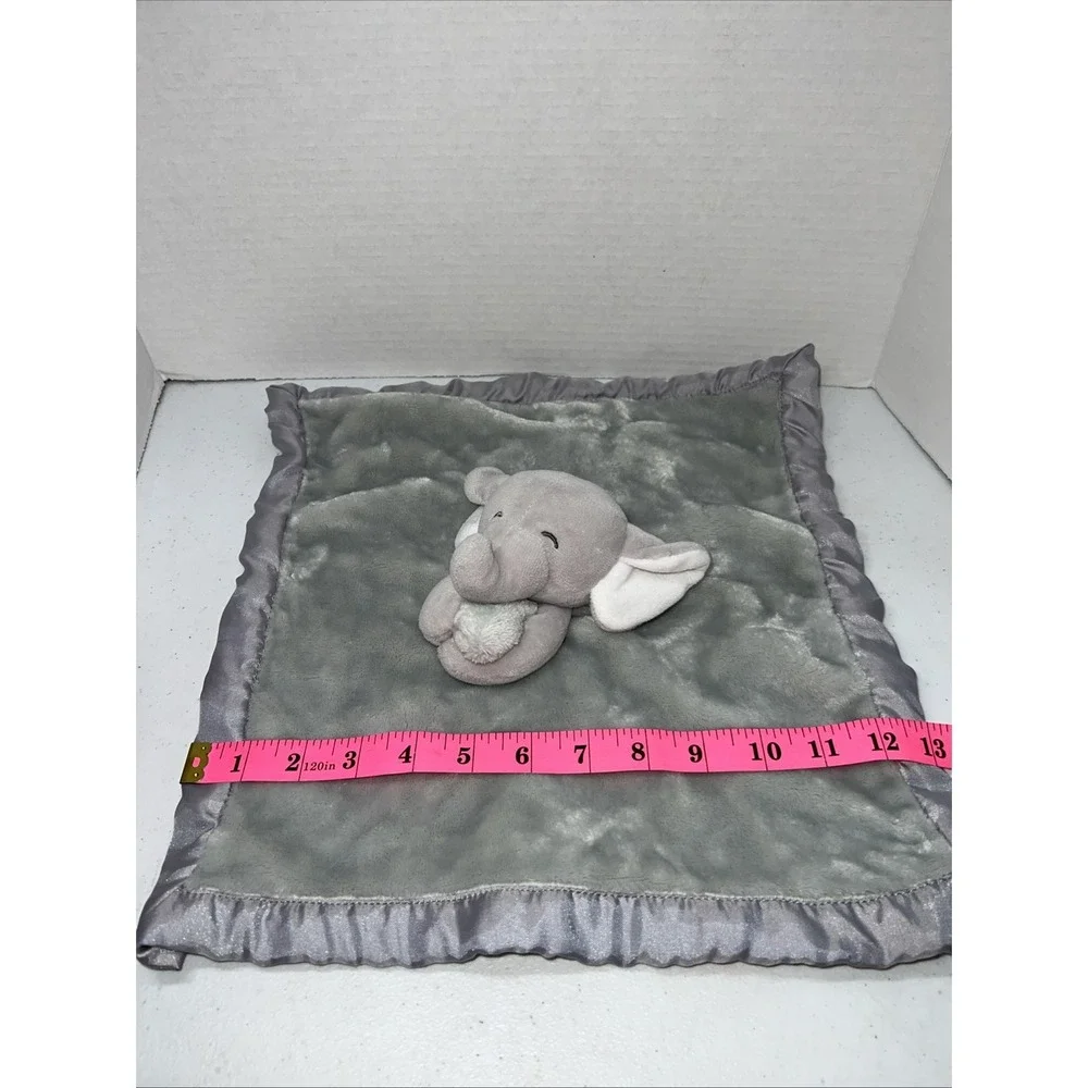 Carters Baby GRAY ELEPHANT LOVEY Security Blanket Blankie Plush Lovie Toy No Tag